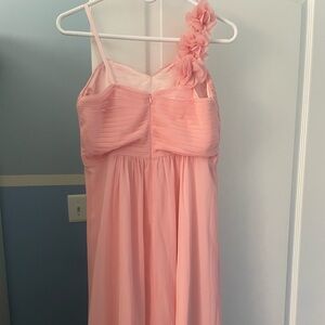 Amazon Pink Asymmetrical Ruched Sundress for Weddings